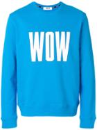 Msgm Wow Print Sweatshirt - Blue