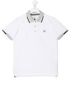 Armani Junior Teen Logo Polo Shirt - White