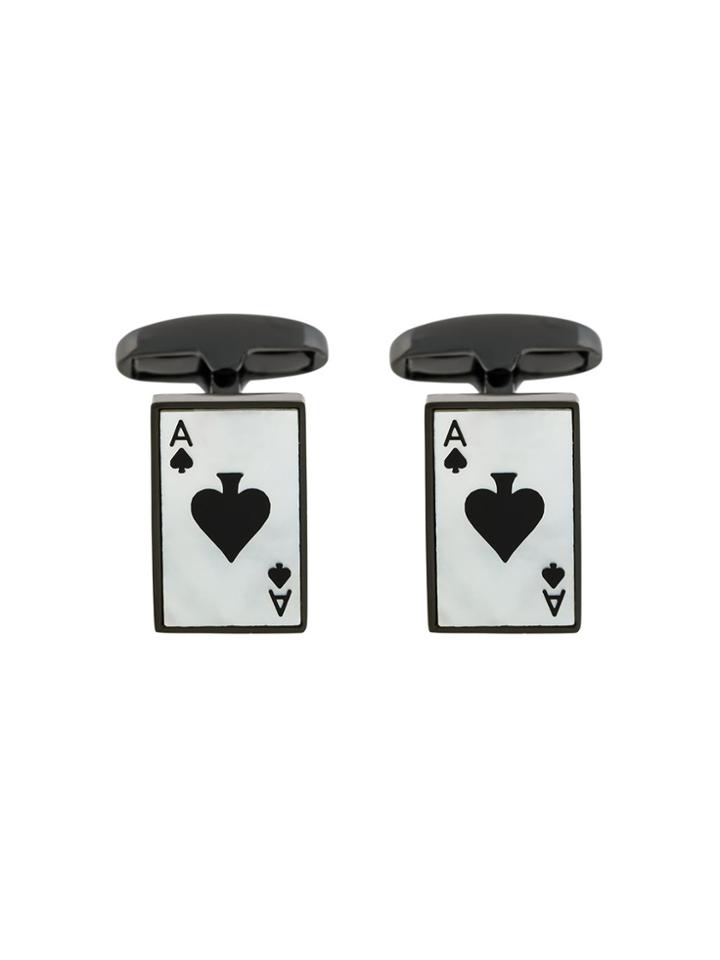 Paul Smith Ace Of Spades Card Cufflinks - Black