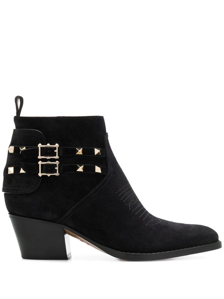 Valentino Valentino Garavani Rockstud 50mm Boots - Black