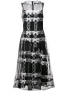 Simone Rocha Bow Chain Pattern Sheer Dress - Black