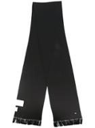 Saint Laurent - Fringed Trim Scarf - Men - Silk - One Size, Black, Silk