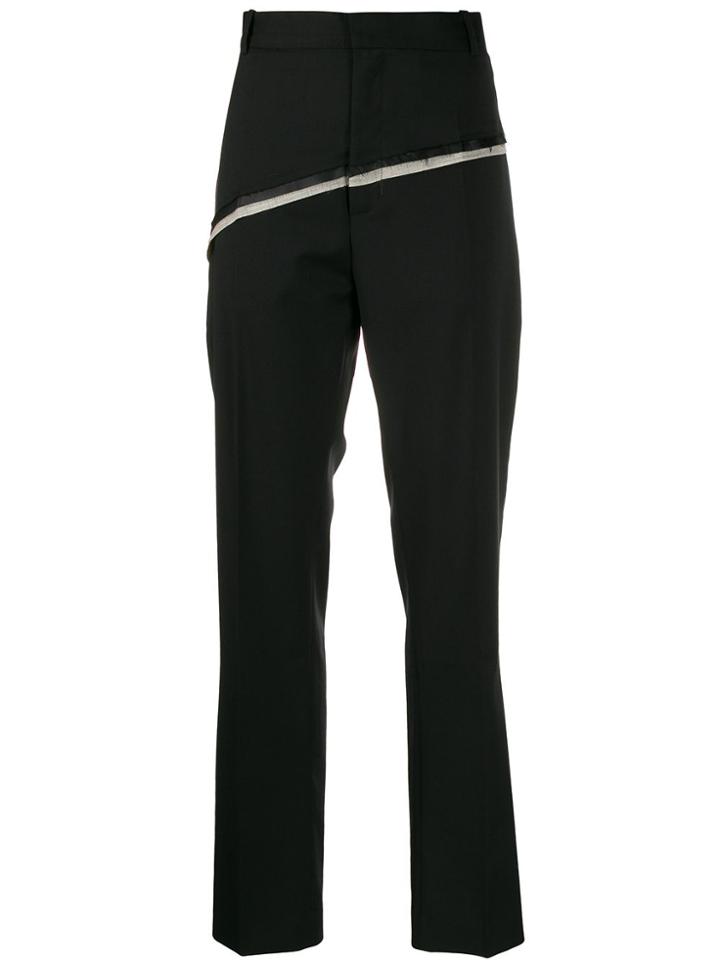 Cmmn Swdn Contrast Double Stripe Tapered Trousers - Black