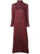 Yohji Yamamoto Vintage Turtleneck Knitted Dress - Red