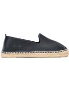 Manebi Leather Espadrilles, Women's, Size: 38, Blue, Leather/raffia/rubber