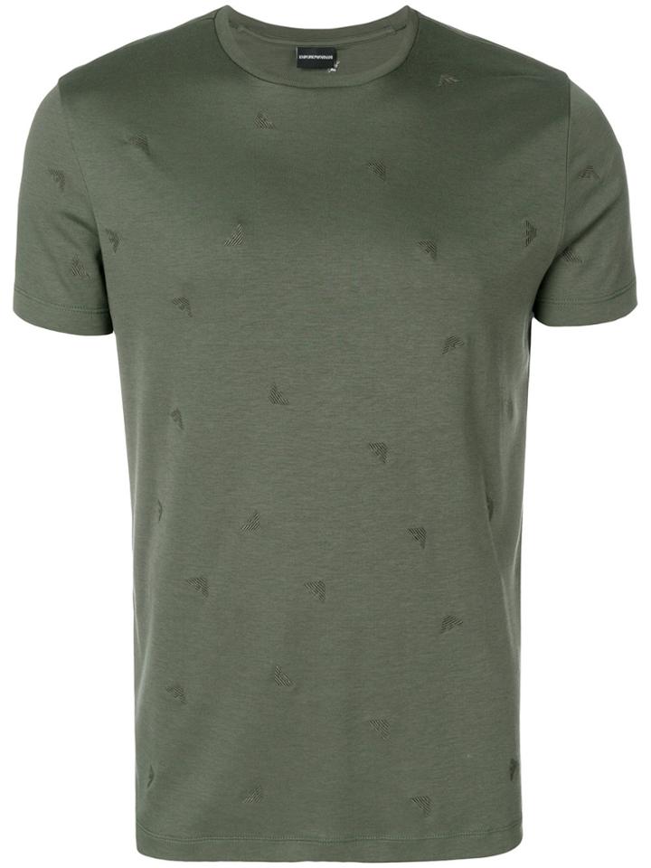 Emporio Armani Micro Logo Print T-shirt - Green