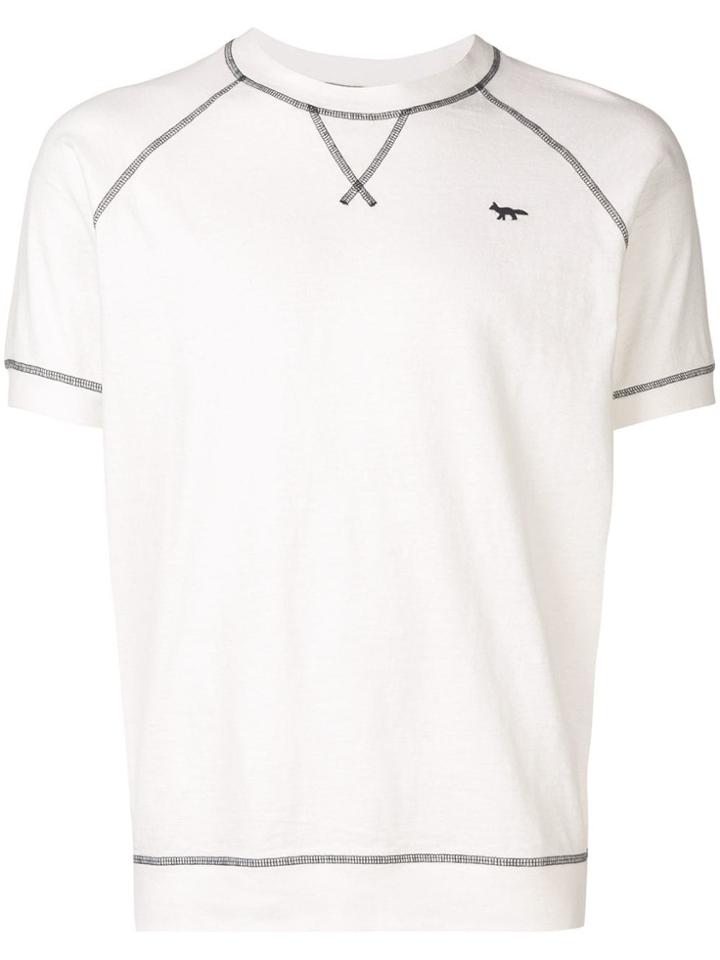Maison Kitsuné Contrast Stitch T-shirt - White