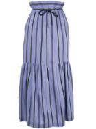 Ujoh Striped High Waisted Skirt - Purple