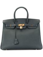 Hermès Vintage Birkin 35 Hand Bag Couchevel - Blue