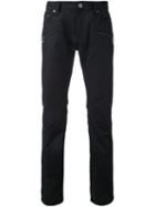 Loveless Zipped Pockets Straight Jeans, Men's, Size: 2, Black, Cotton