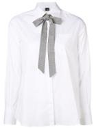 Fay Pussy Bow Shirt - White