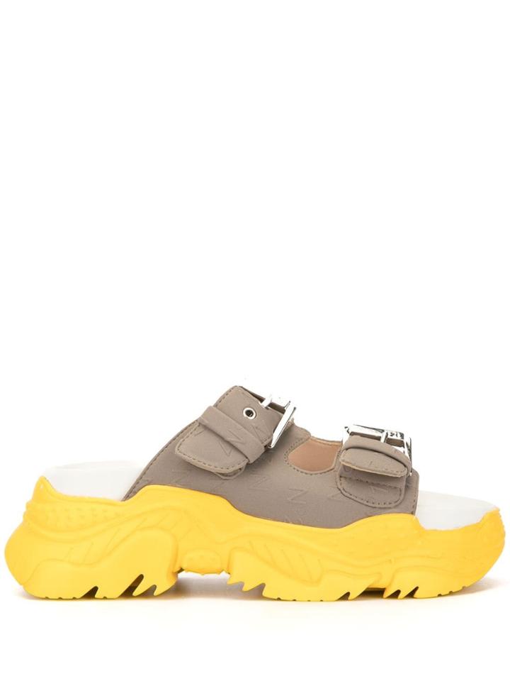 Nº21 Buckled Strap Chunky Sandals - Yellow