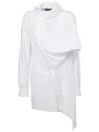 Moohong High Neck Asymmetric Shirt