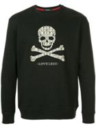Loveless Skull Print Sweatshirt - Black