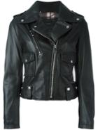 Diesel Biker Jacket, Women's, Size: Small, Black, Goat Skin/viscose