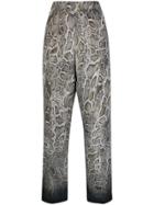 Cambio Snakeskin Print Trousers - Grey
