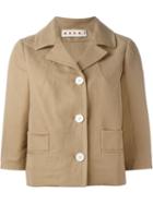 Marni Cropped Jacket, Women's, Size: 42, Nude/neutrals, Cotton/linen/flax