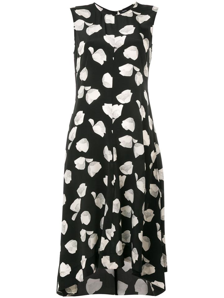 Theory Floral Print Dress - Black
