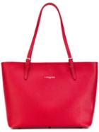Lancaster - Logo Stamp Tote - Women - Calf Leather - One Size, Red, Calf Leather