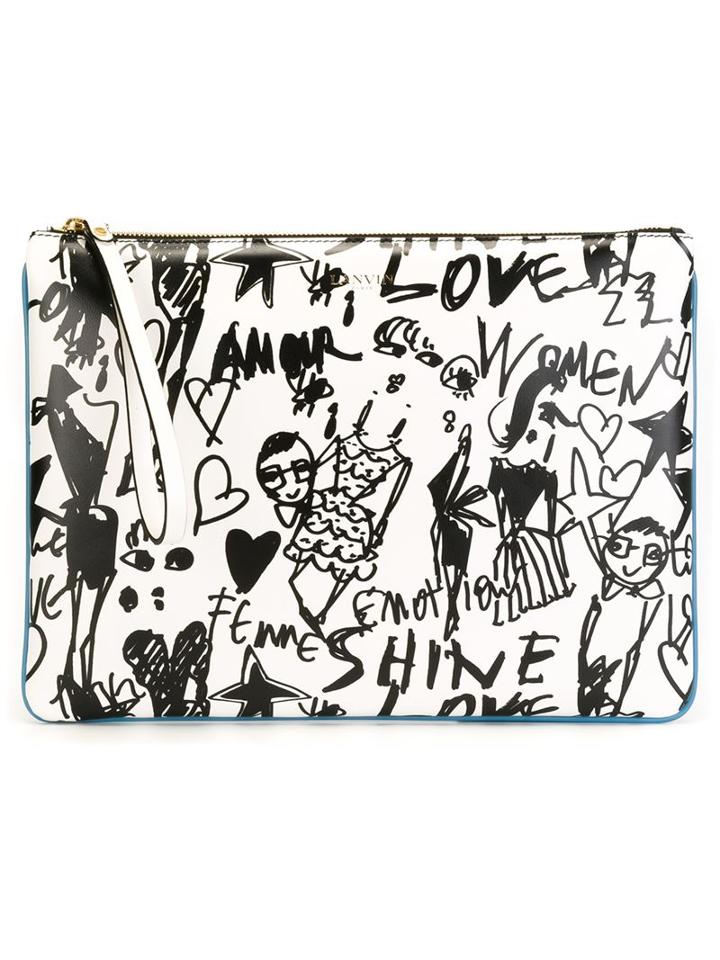 Lanvin Graffiti Clutch Bag