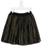 Alberta Ferretti Kids Teen Metallic Thread Flared Skirt - Black