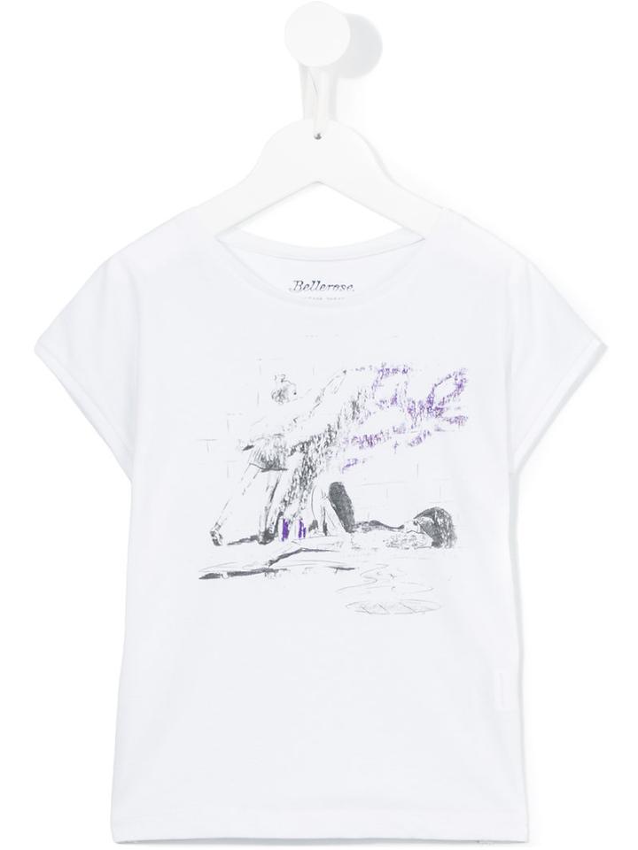 Bellerose Kids Printed T-shirt, Girl's, Size: 12 Yrs, White
