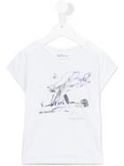 Bellerose Kids Printed T-shirt, Girl's, Size: 12 Yrs, White