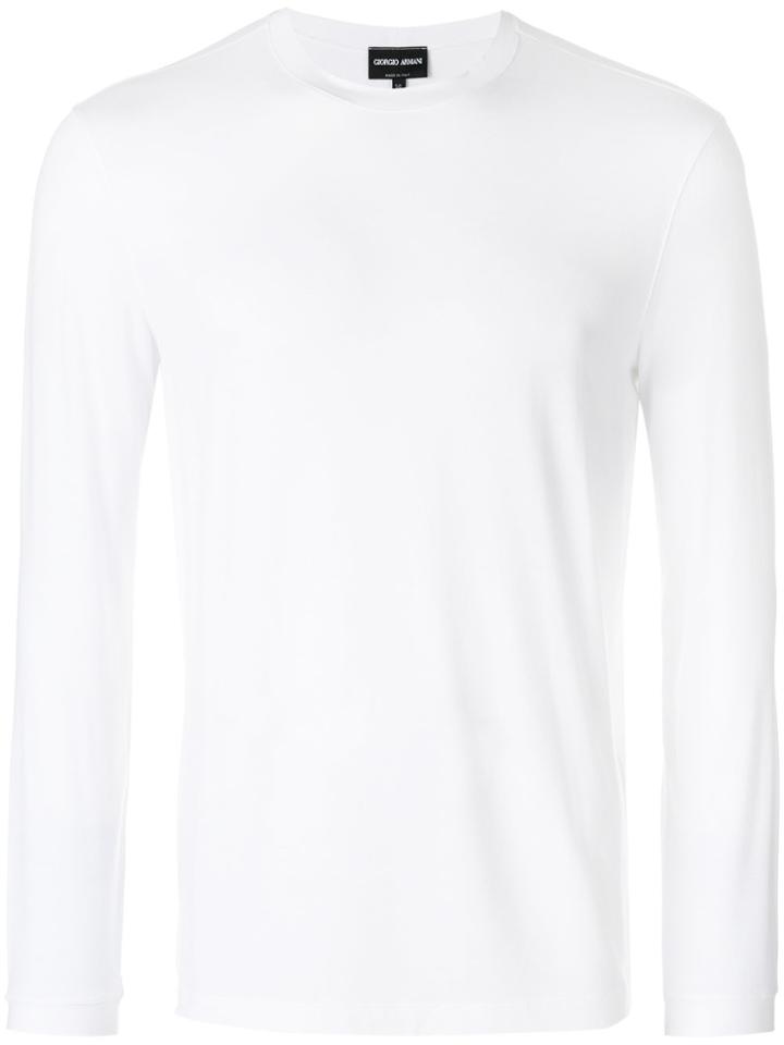 Giorgio Armani Crew Neck Jumper - White