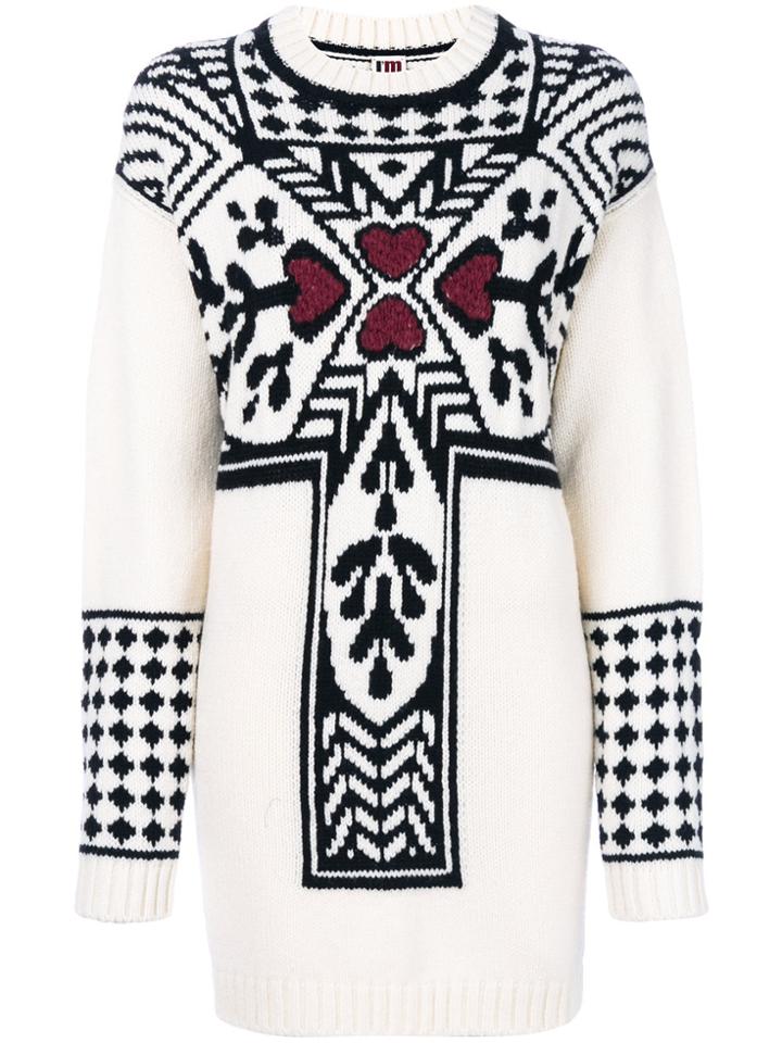 I'm Isola Marras Oversized Jacquard Jumper - White