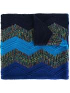 Missoni Zig-zag Scarf, Men's, Blue, Wool