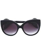 Alexander Mcqueen Embellished Cat Eye Sunglasses, Adult Unisex, Black, Acetate/metal (other)