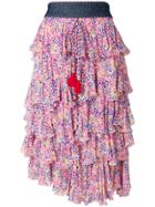 Philosophy Di Lorenzo Serafini Tiered Ruffled Floral-print Dress -
