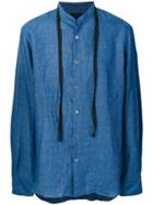 Ann Demeulemeester Grise Mandarin Collar Shirt - Blue