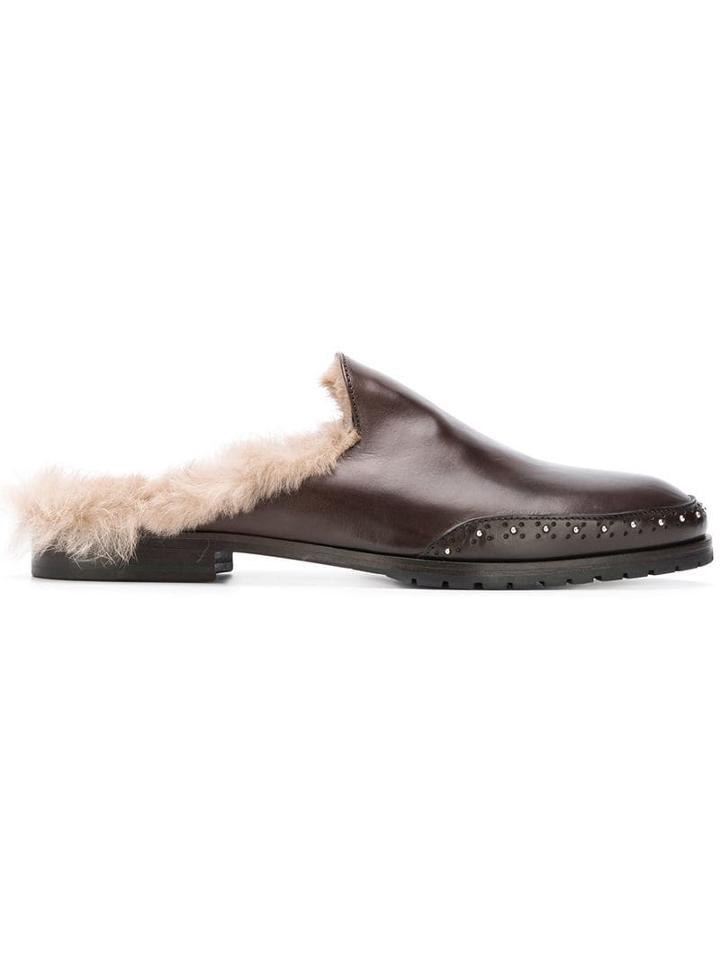 Peserico Slip-on Mules - Brown