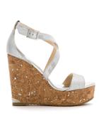Jimmy Choo Jimmy Choo Portia120imo Silver Leather/fur/exotic