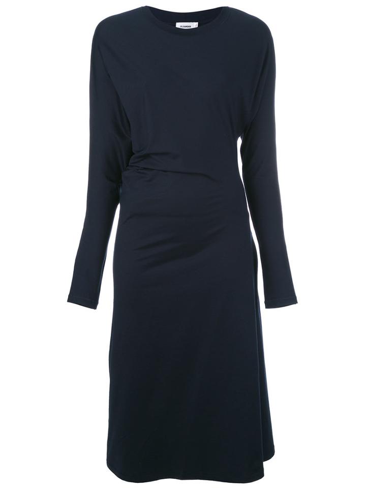 Jil Sander - Midi Dress - Women - Cotton/spandex/elastane - S, Blue, Cotton/spandex/elastane