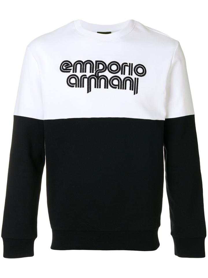 Emporio Armani Front Logo Sweatshirt - Black