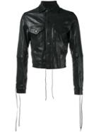 Haider Ackermann Fringed Cropped Jacket, Men's, Size: Medium, Black, Cotton/leather/rayon