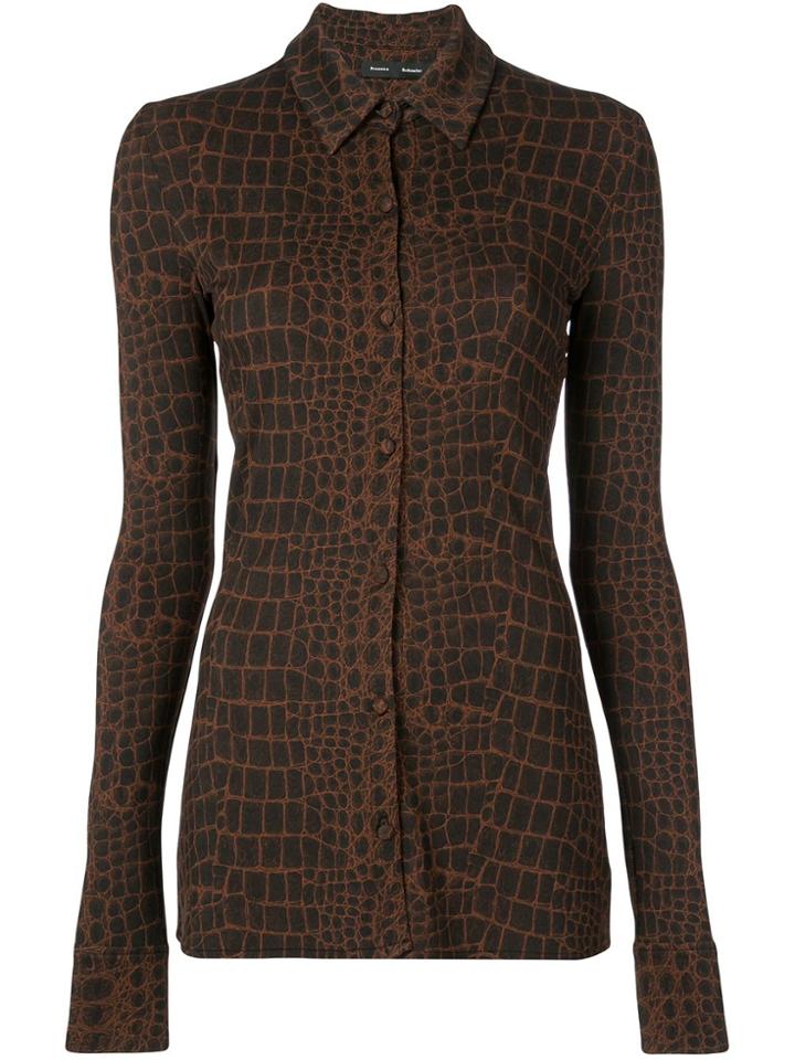 Proenza Schouler Snake-print Top - Brown