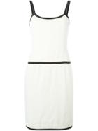 Chanel Vintage Contrast Trim Dress - Nude & Neutrals