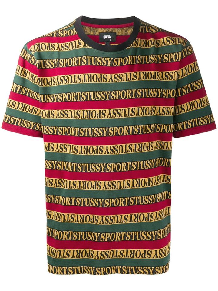 Stussy All-over Lgoo T-shirt - Green