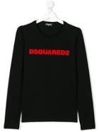Dsquared2 Kids Teen Logo Print T-shirt - Black