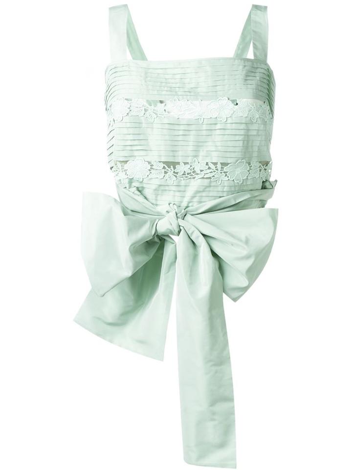 Rochas Bow Tie Pleated Top