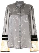 Mame Floral Print Blouse - Grey