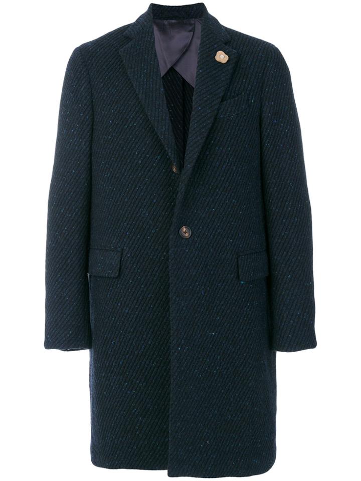 Lardini Single Breasted Coat - Blue