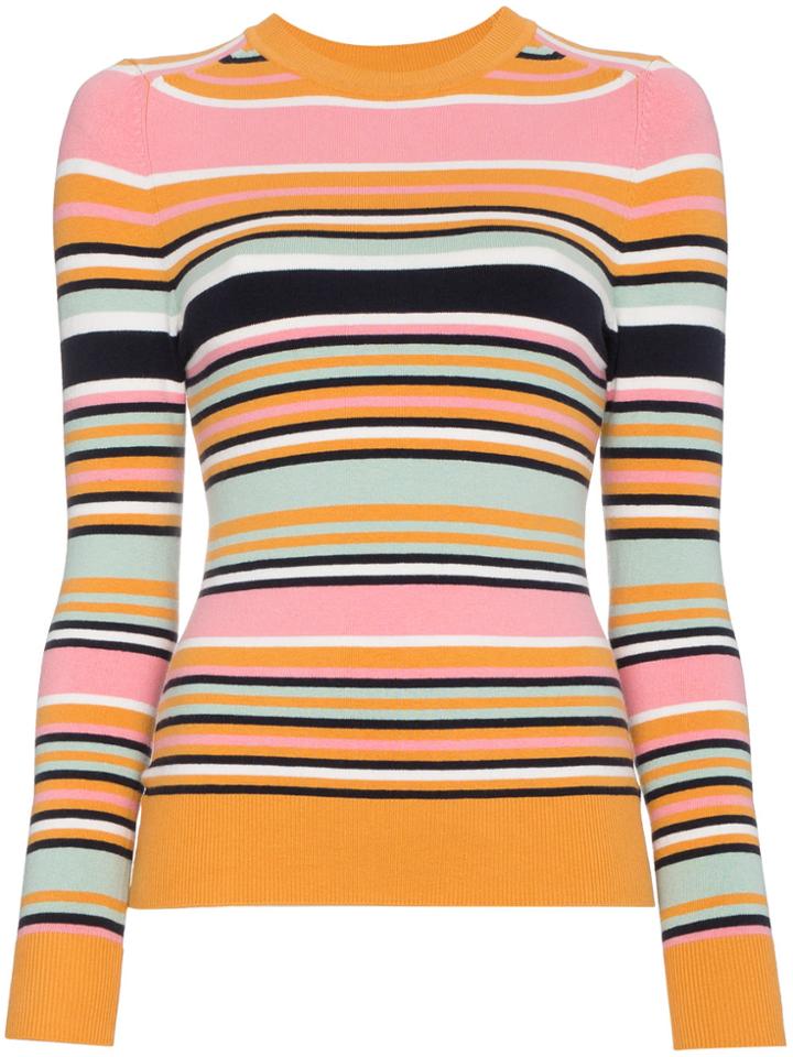 Joostricot Stripe Crew Neck Silk Blend Jumper - Multicolour