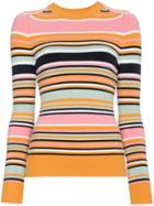 Joostricot Stripe Crew Neck Silk Blend Jumper - Multicolour