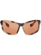Burberry Eyewear Wrap Frame Sunglasses - Brown