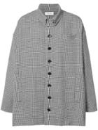 Chin Mens Houndstooth Oversized Coat - Unavailable