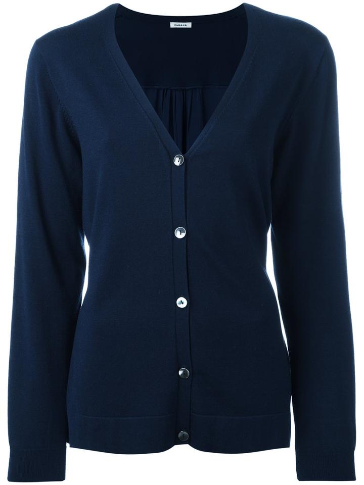 P.a.r.o.s.h. Tie Waist Cardigan, Women's, Size: Medium, Blue, Silk/spandex/elastane